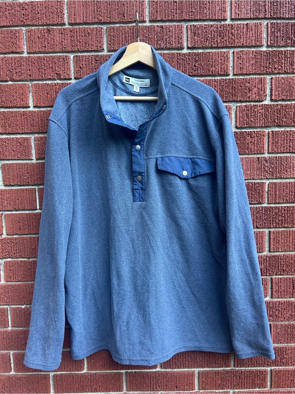 MEC Men’s Snap Fleece Pullover Blue Size XL